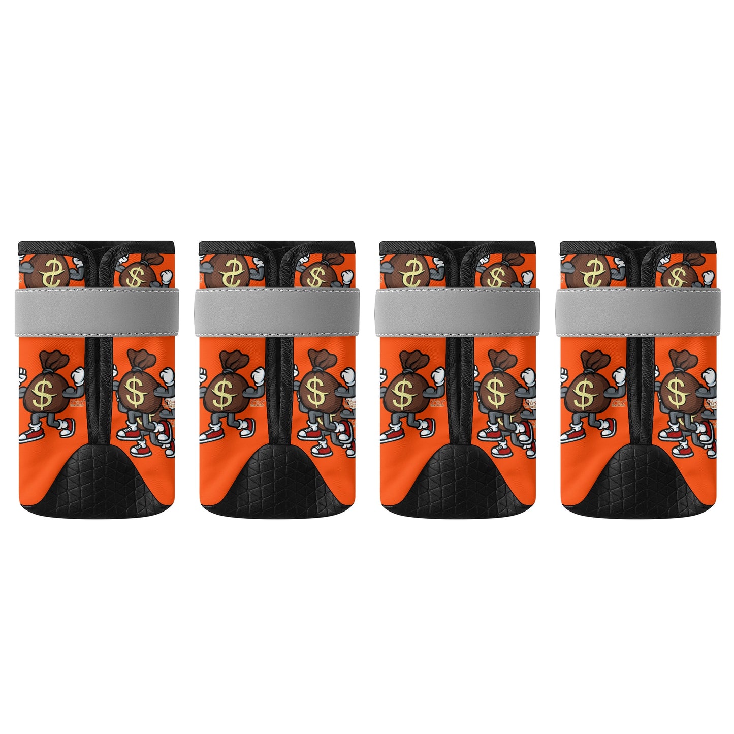 T.T.D (Ten Toes Down) Dark Orange Non Slip Dog Socks