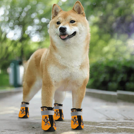 T.T.D (Ten Toes Down) Orange Non Slip Dog Socks