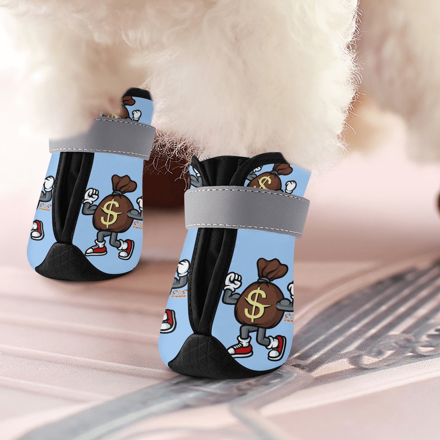 T.T.D (Ten Toes Down) Sky Blue Non Slip Dog Socks