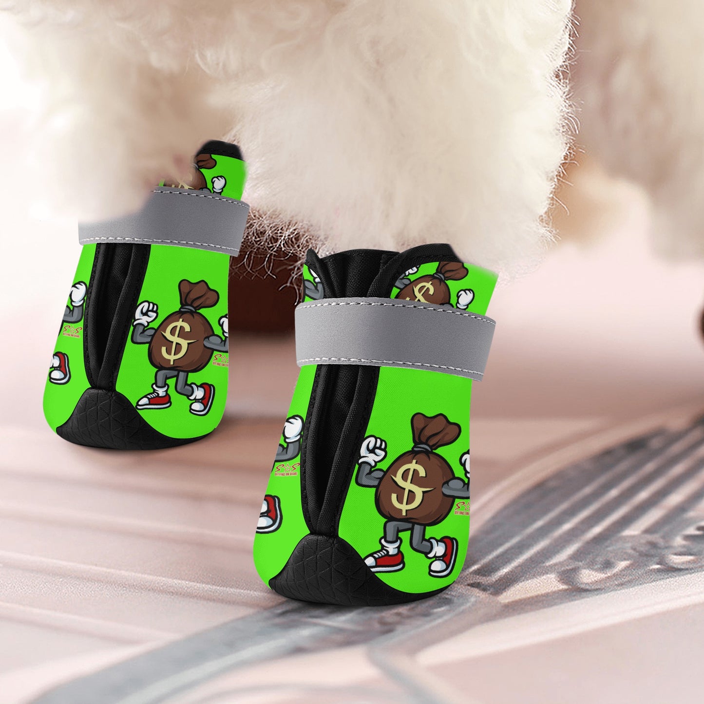 T.T.D (Ten Toes Down) Goo Green Non Slip Dog Socks