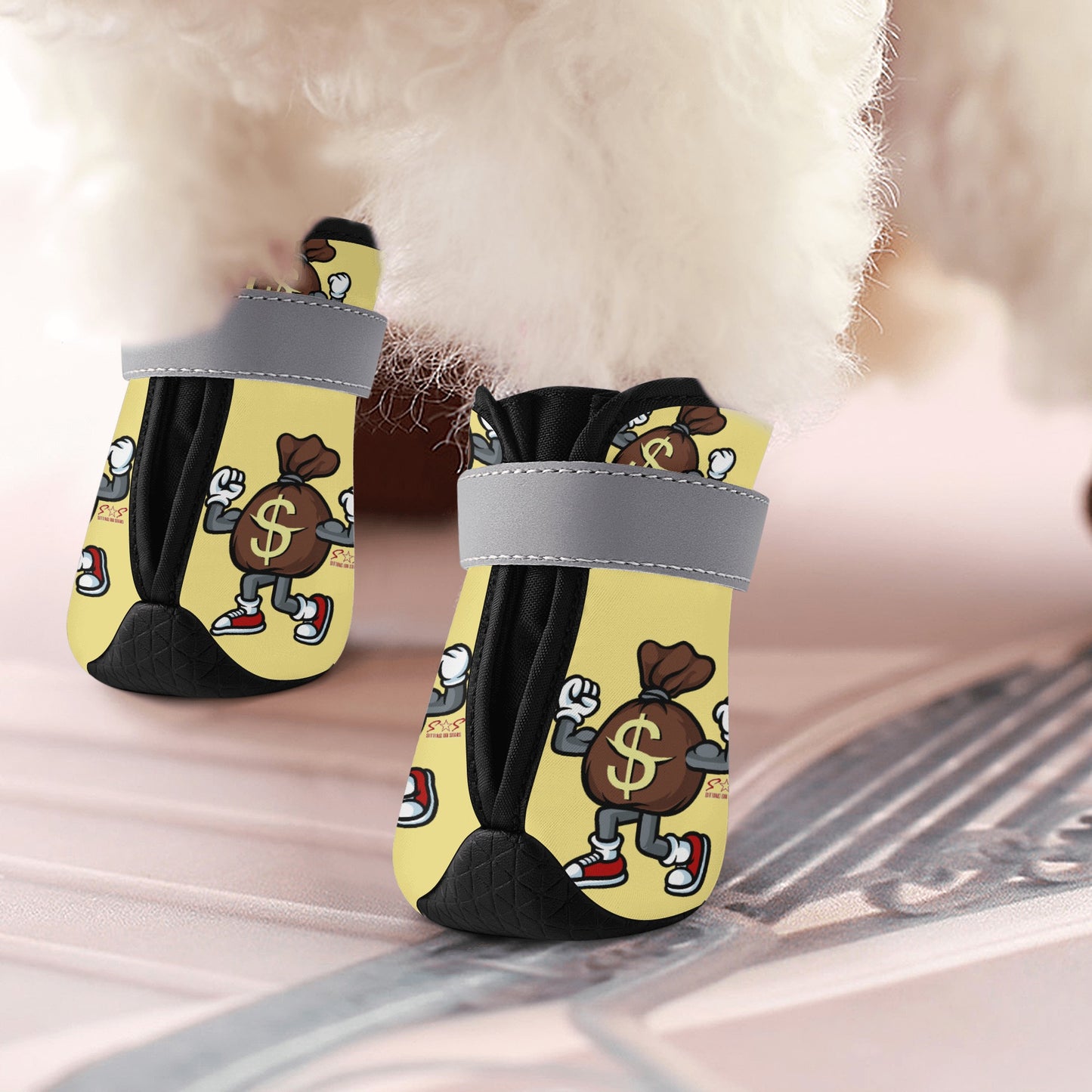 T.T.D (Ten Toes Down) Tan Non Slip Dog Socks