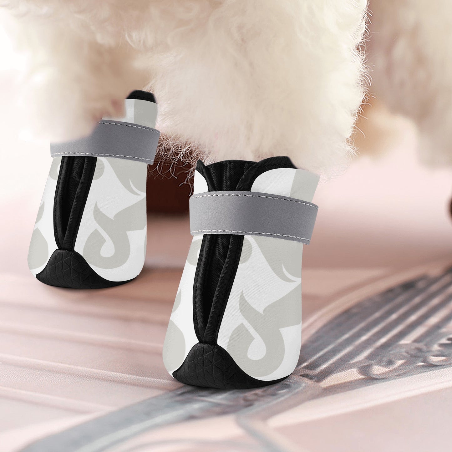 Star Kraken White Non Slip Dog Socks