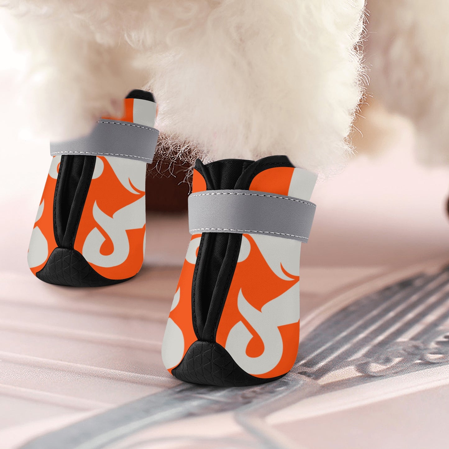 Star Kraken Dark Orange Non Slip Dog Socks