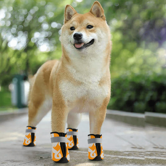 Star Kraken Orange Non Slip Dog Socks