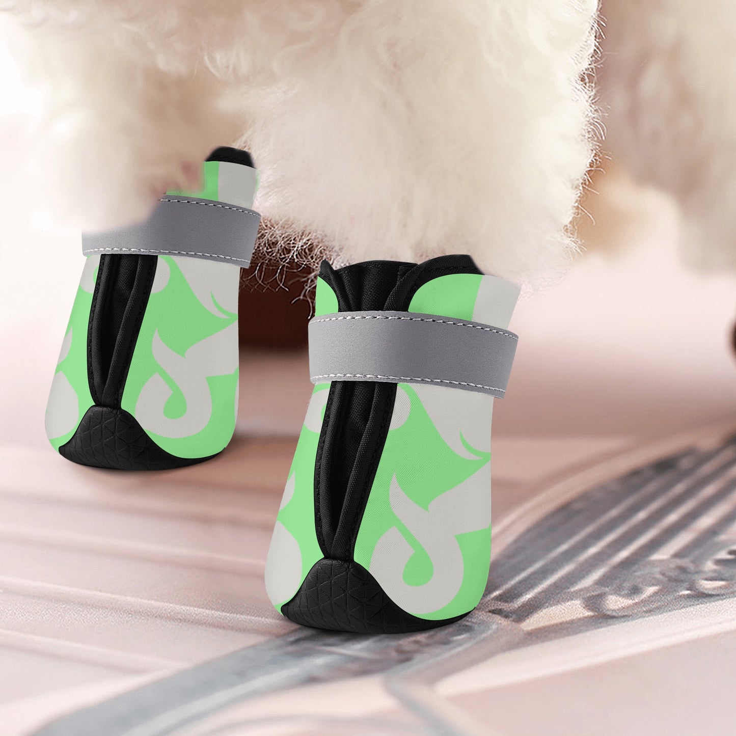 Star Kraken Mint Green Non Slip Dog Socks