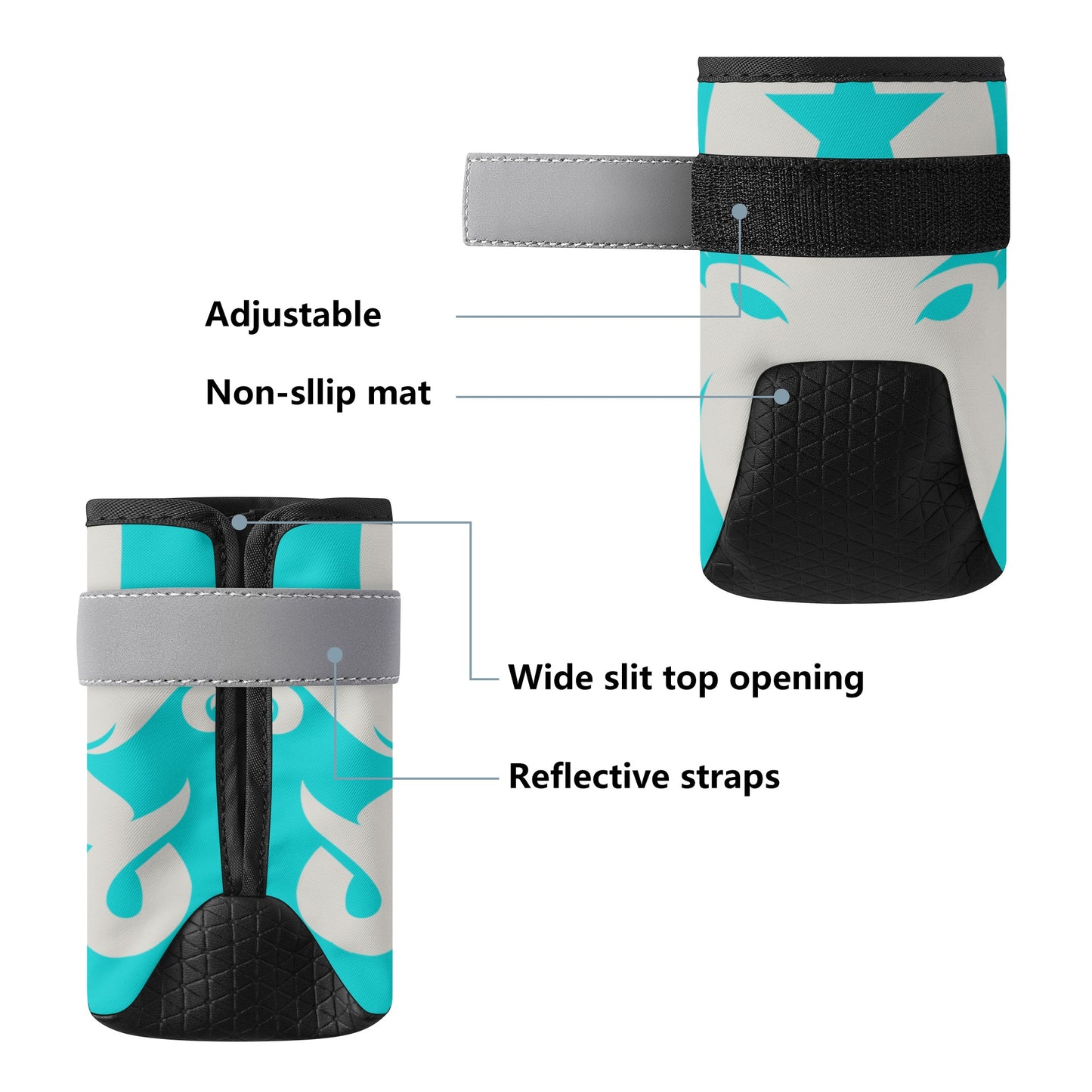 Star Kraken Turquoise Non Slip Dog Socks