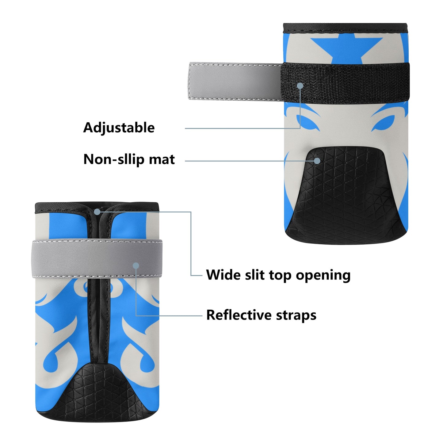 Star Kraken Blue Non Slip Dog Socks