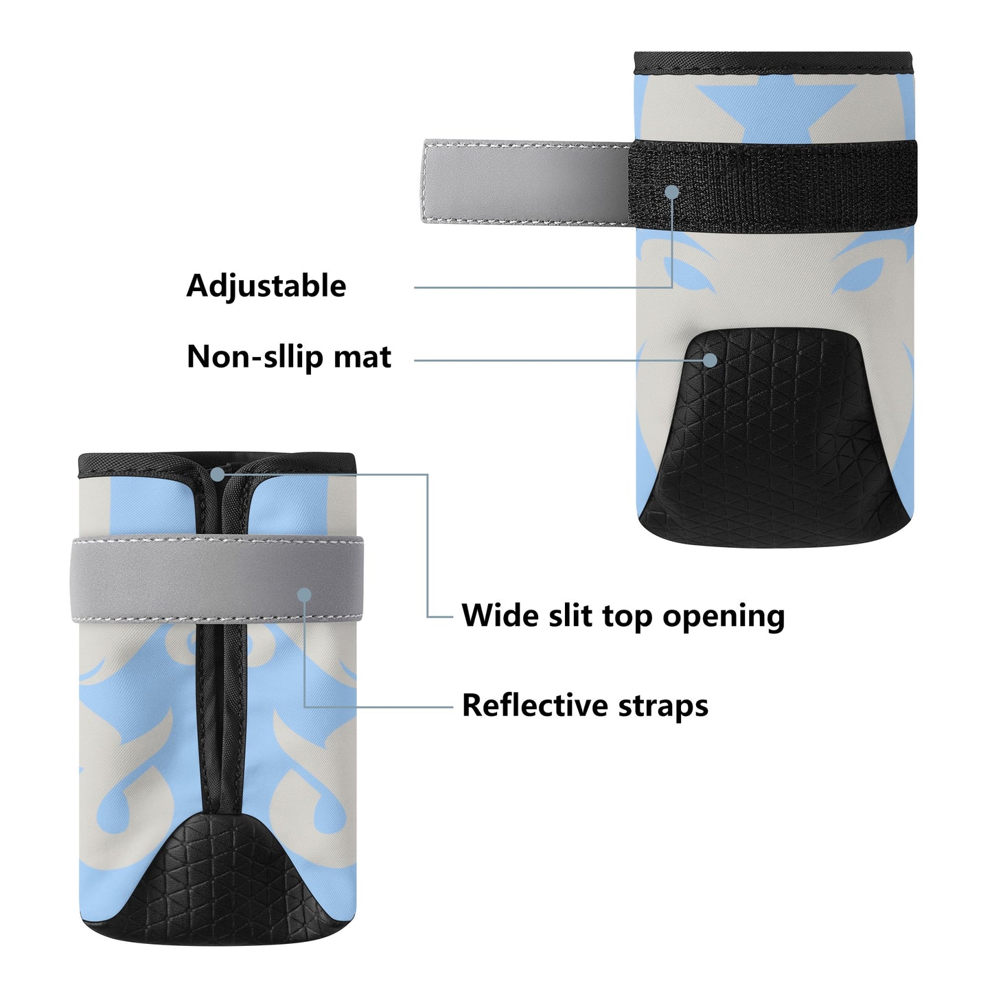 Star Kraken Sky Blue Non Slip Dog Socks