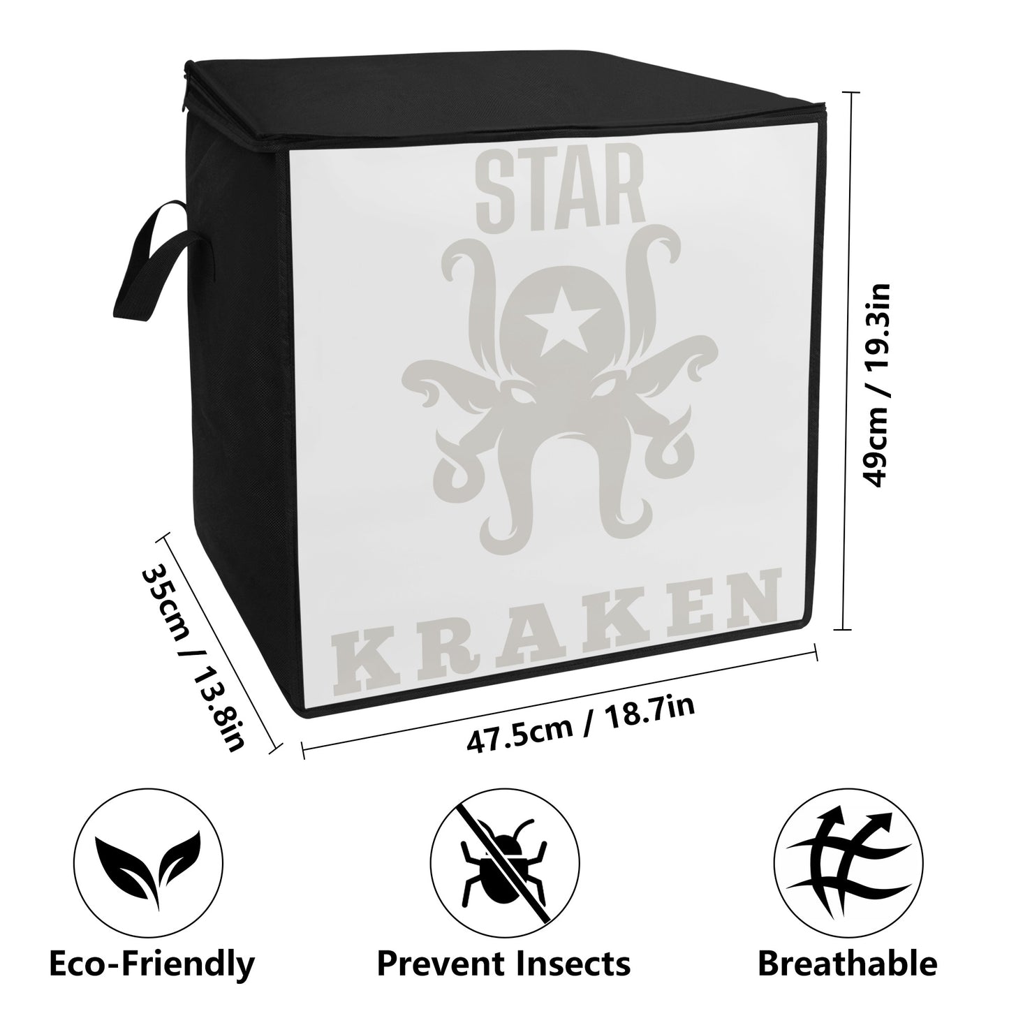 Star Kraken White Bedding Storage Box Bag