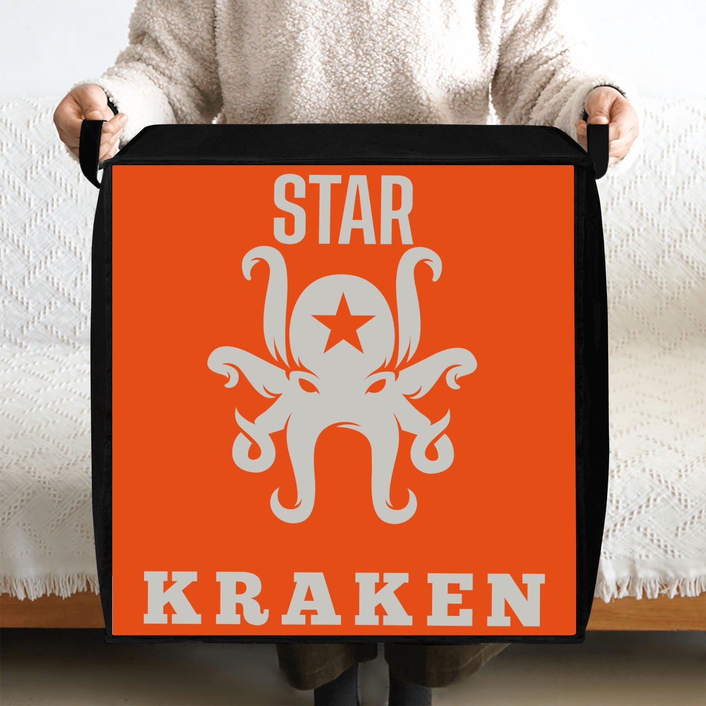 Star Kraken Dark Orange Bedding Storage Box Bag