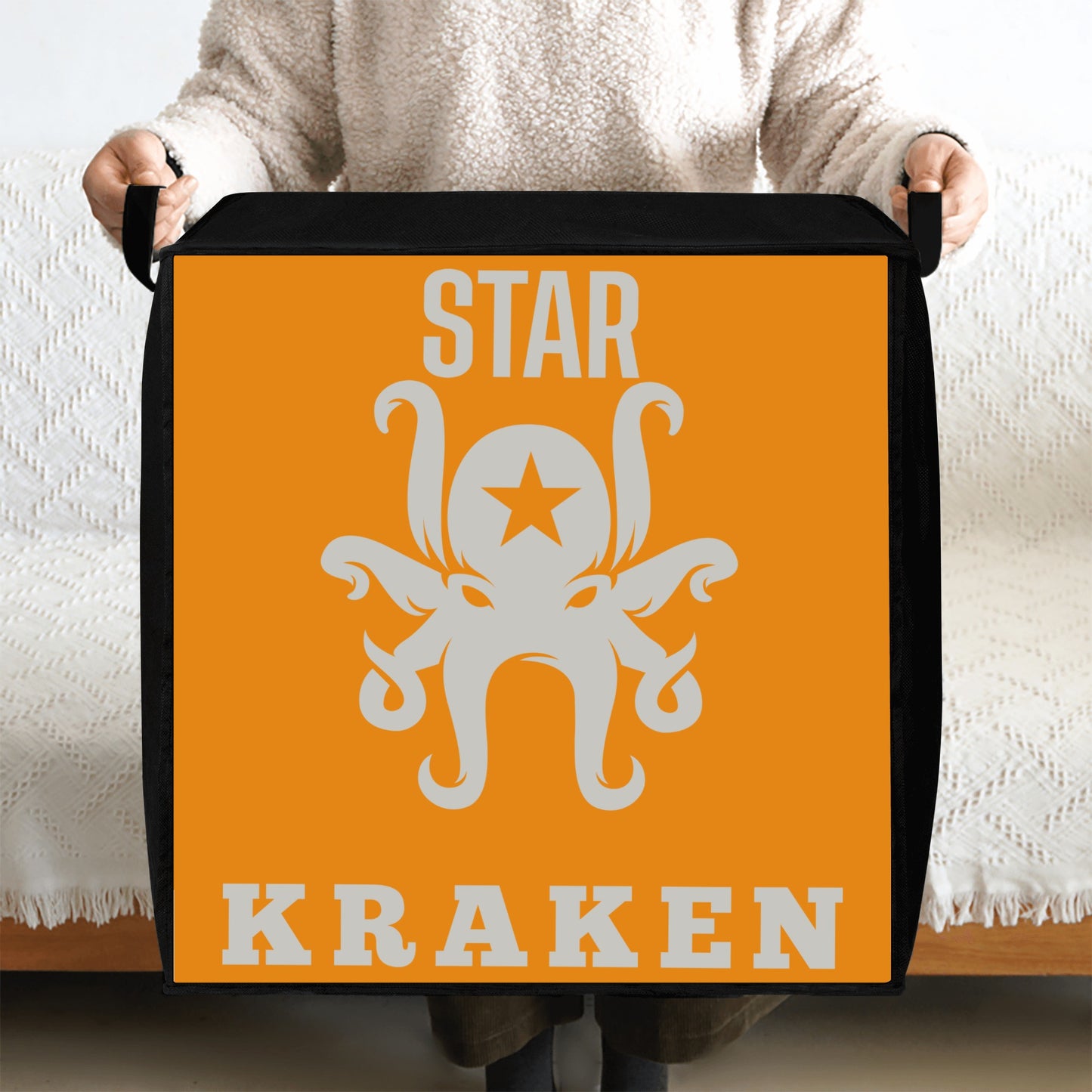 Star Kraken Orange Bedding Storage Box Bag