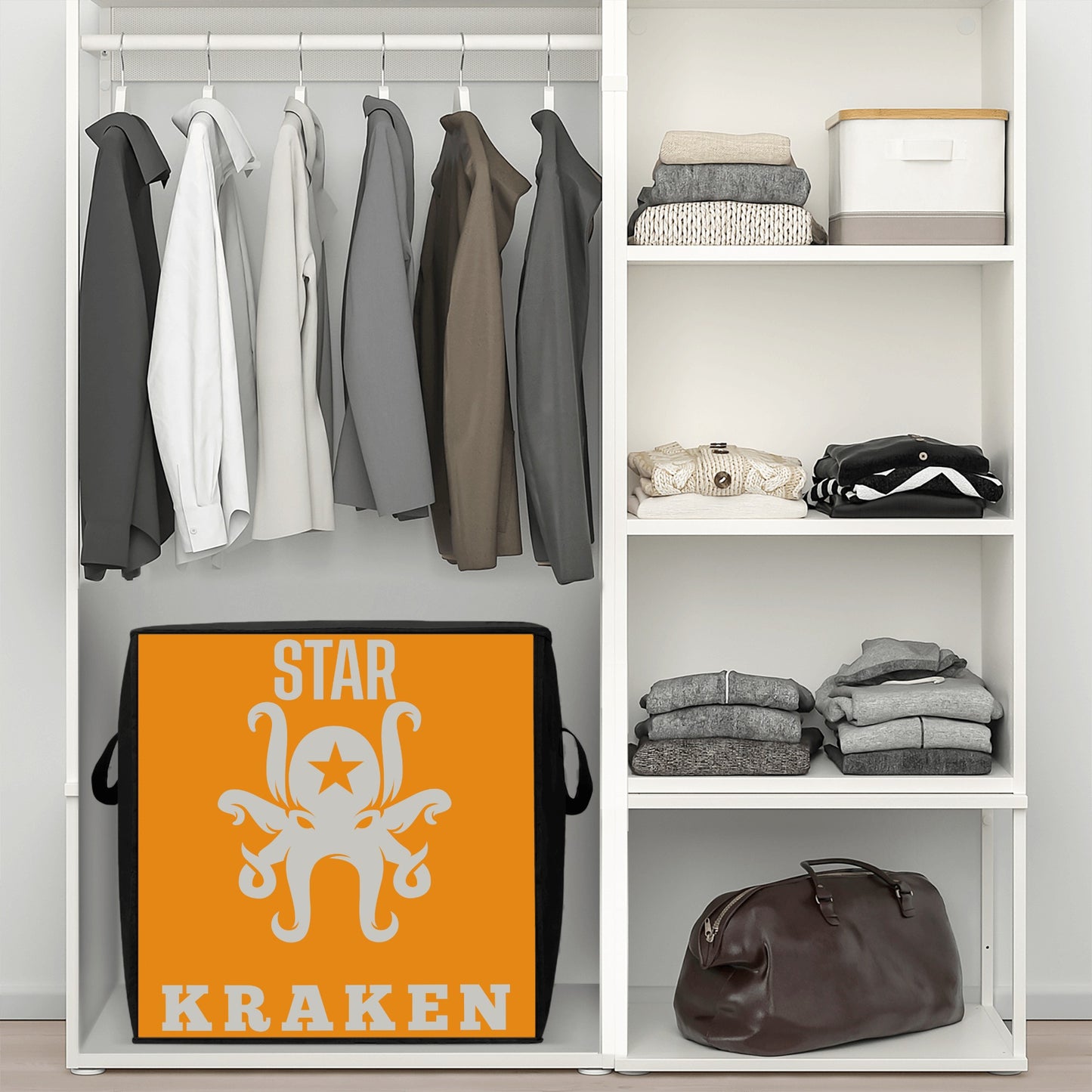 Star Kraken Orange Bedding Storage Box Bag