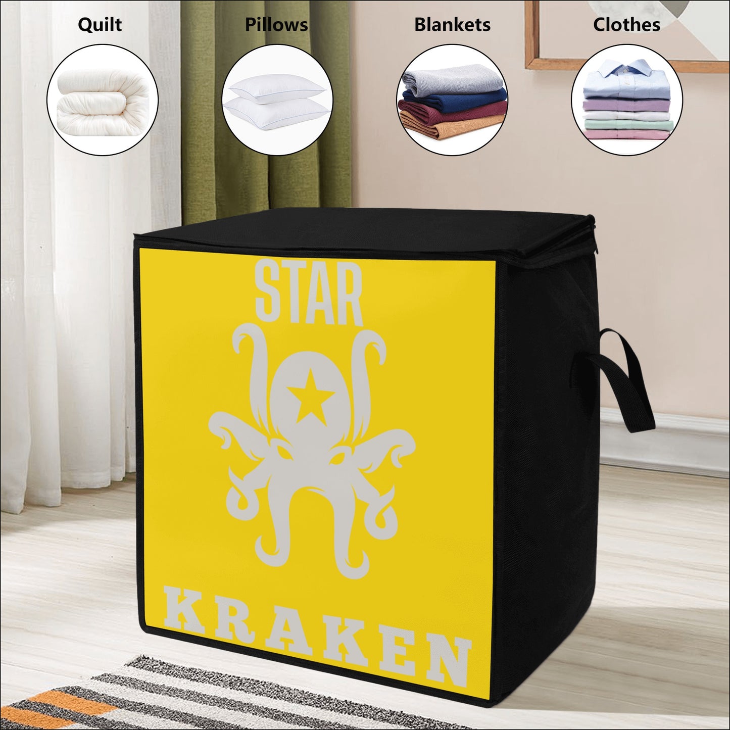 Star Kraken Gold Bedding Storage Box Bag