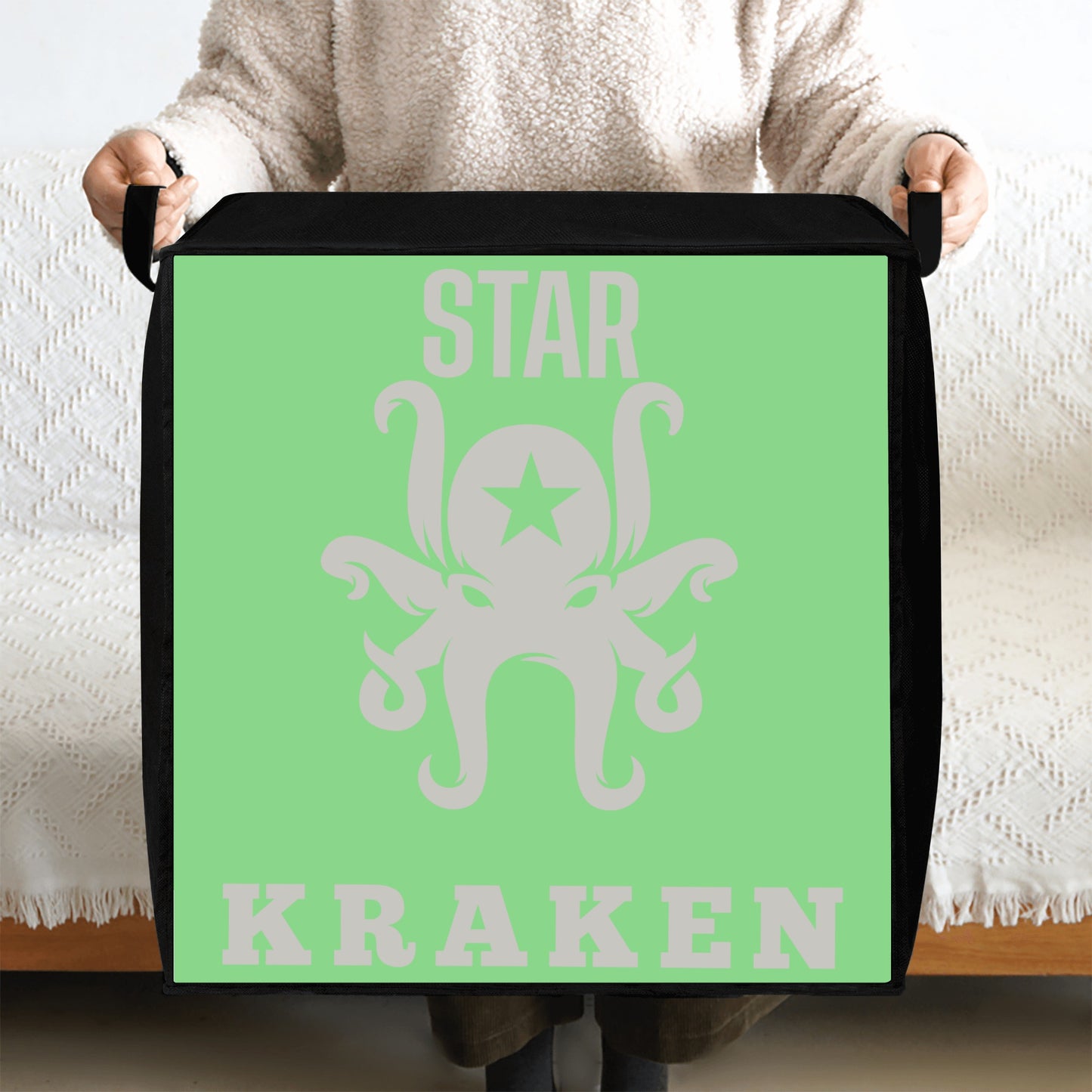 Star Kraken Mint Green Bedding Storage Box Bag