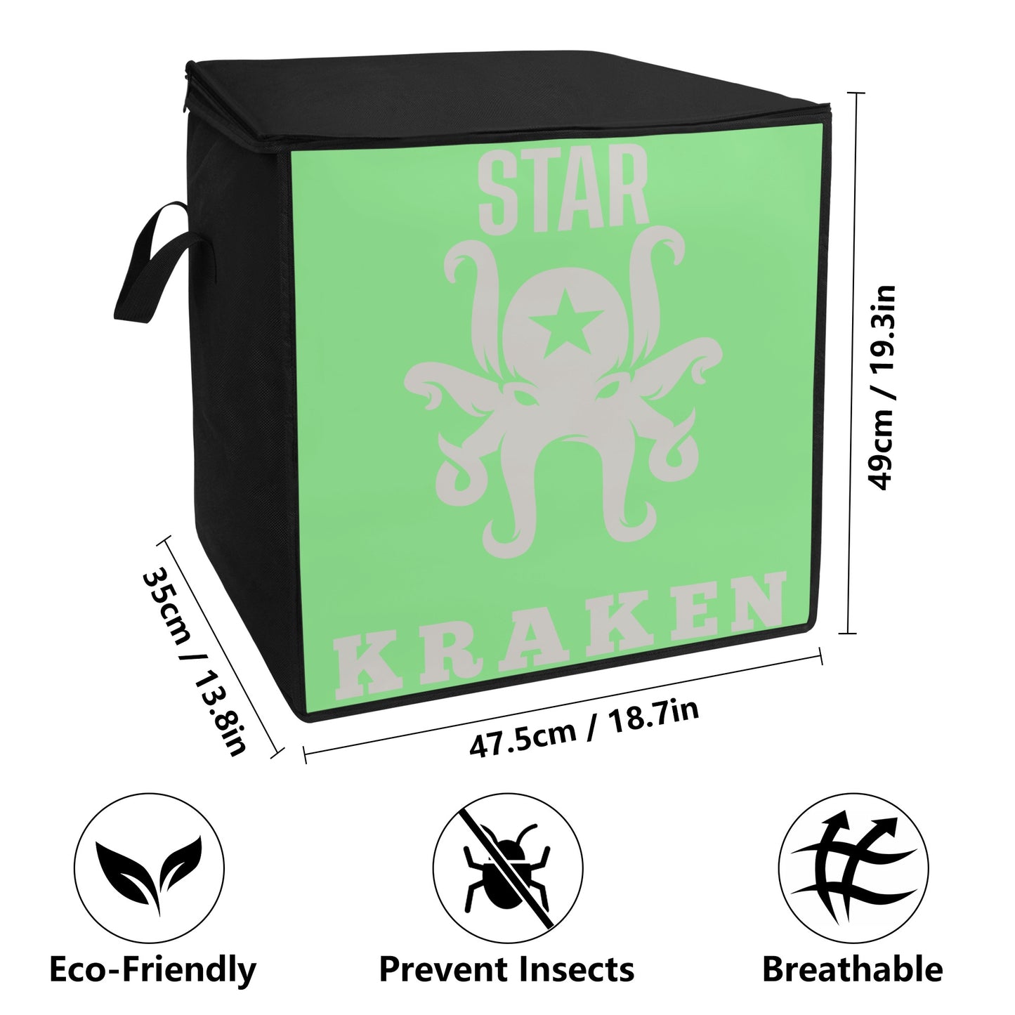 Star Kraken Mint Green Bedding Storage Box Bag