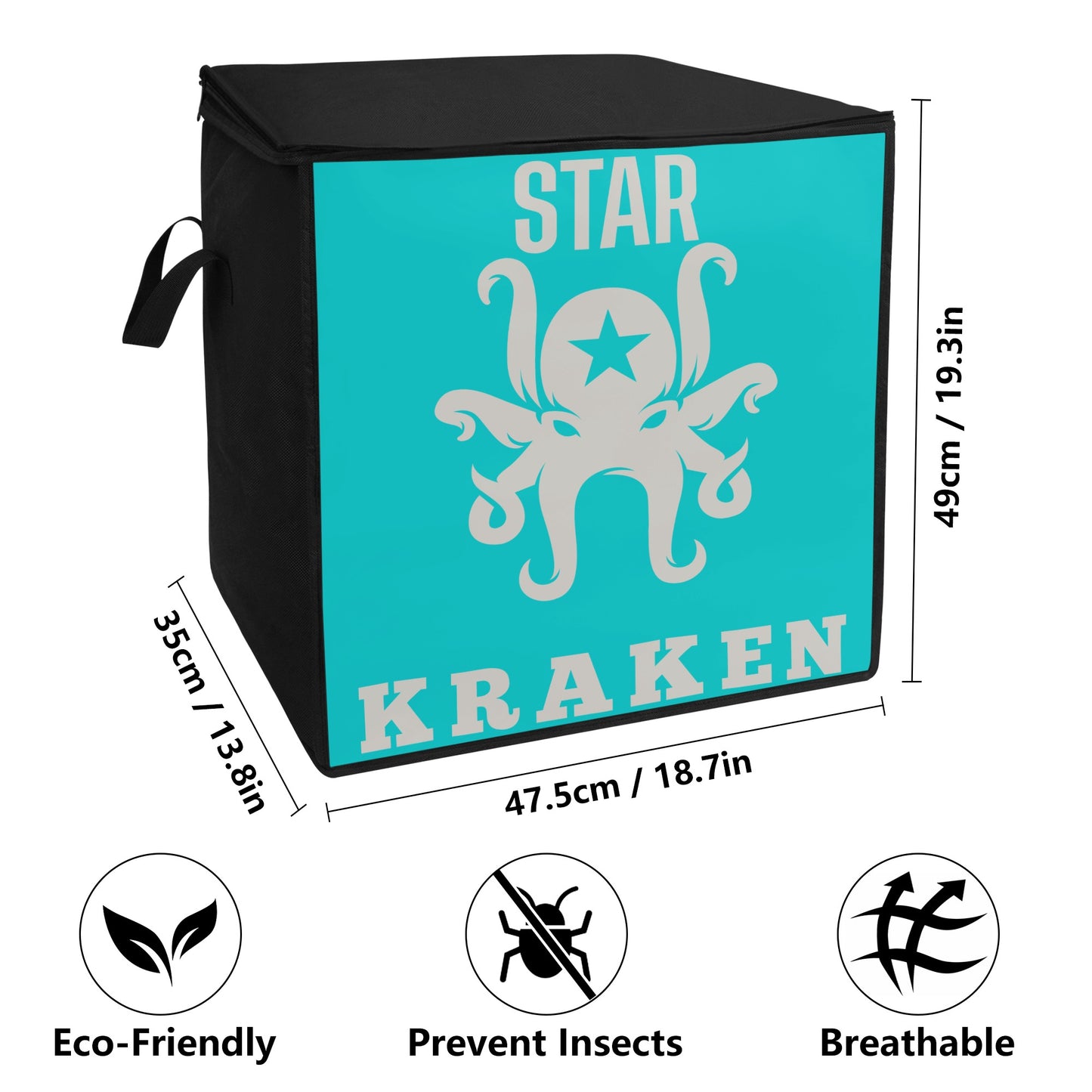 Star Kraken Turquoise Bedding Storage Box Bag