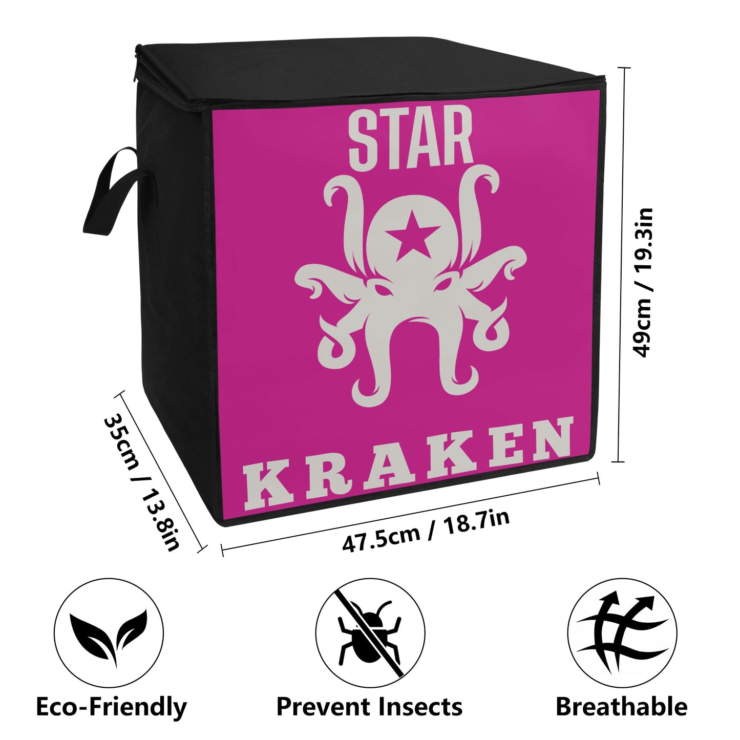 Star Kraken Purple Bedding Storage Box Bag