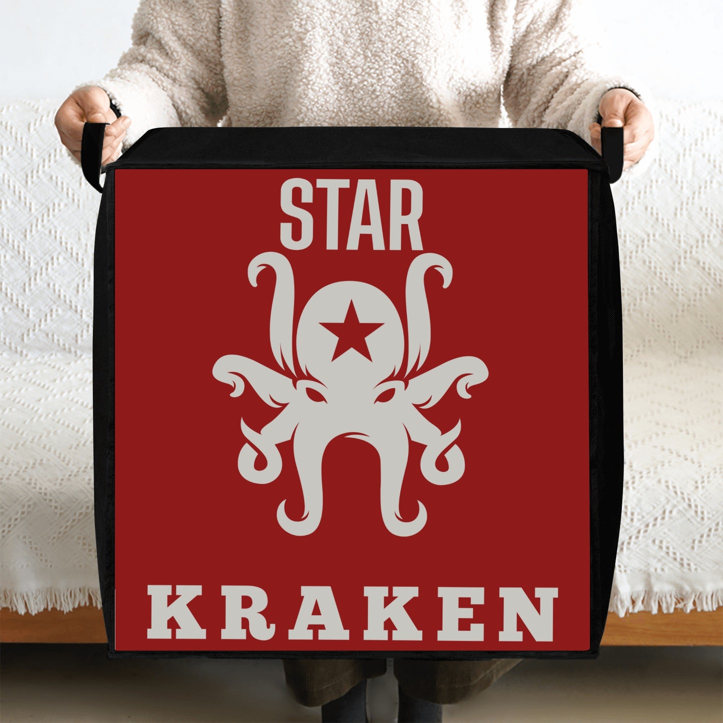 Star Kraken Maroon Bedding Storage Box Bag