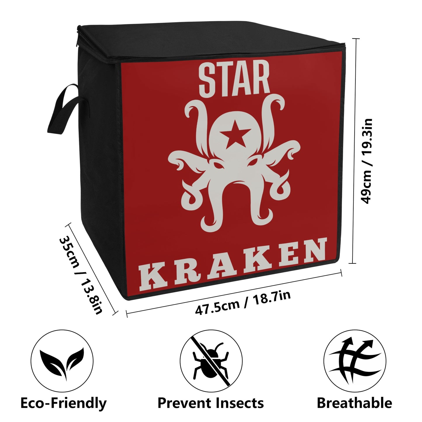 Star Kraken Maroon Bedding Storage Box Bag