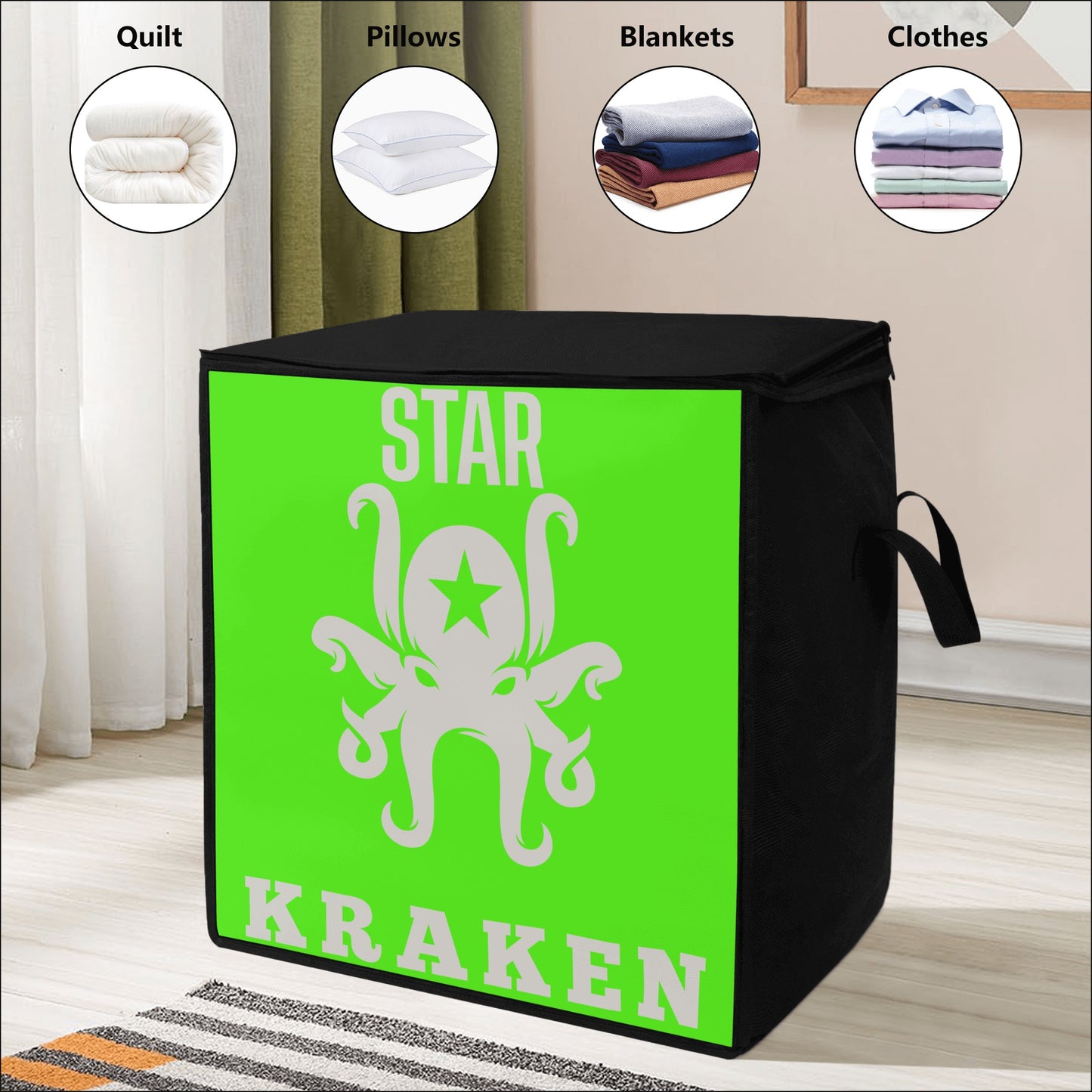 Star Kraken Goo Green Bedding Storage Box Bag