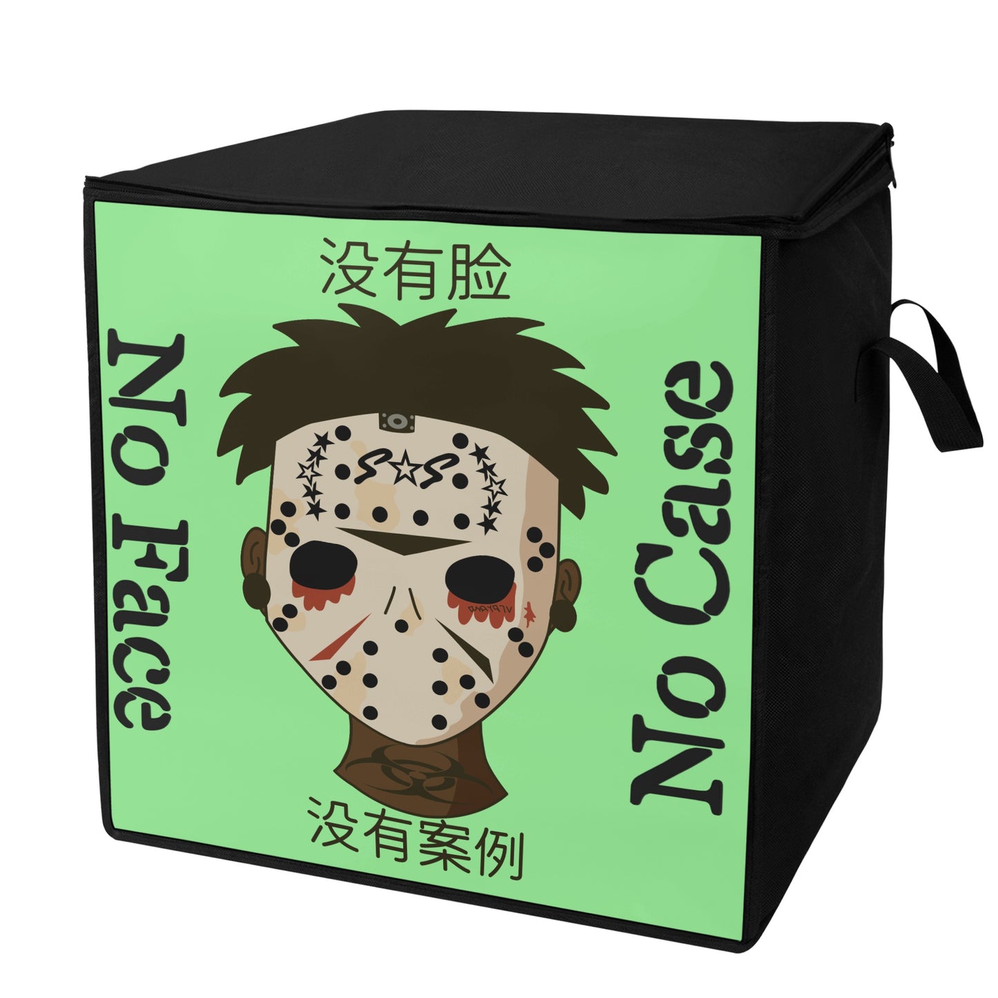 No Face, No Case Mint Green Bedding Storage Box Bag