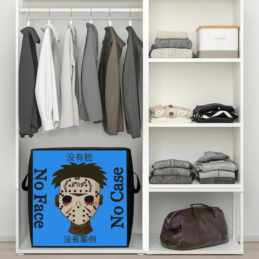 No Face, No Case Blue Bedding Storage Box Bag