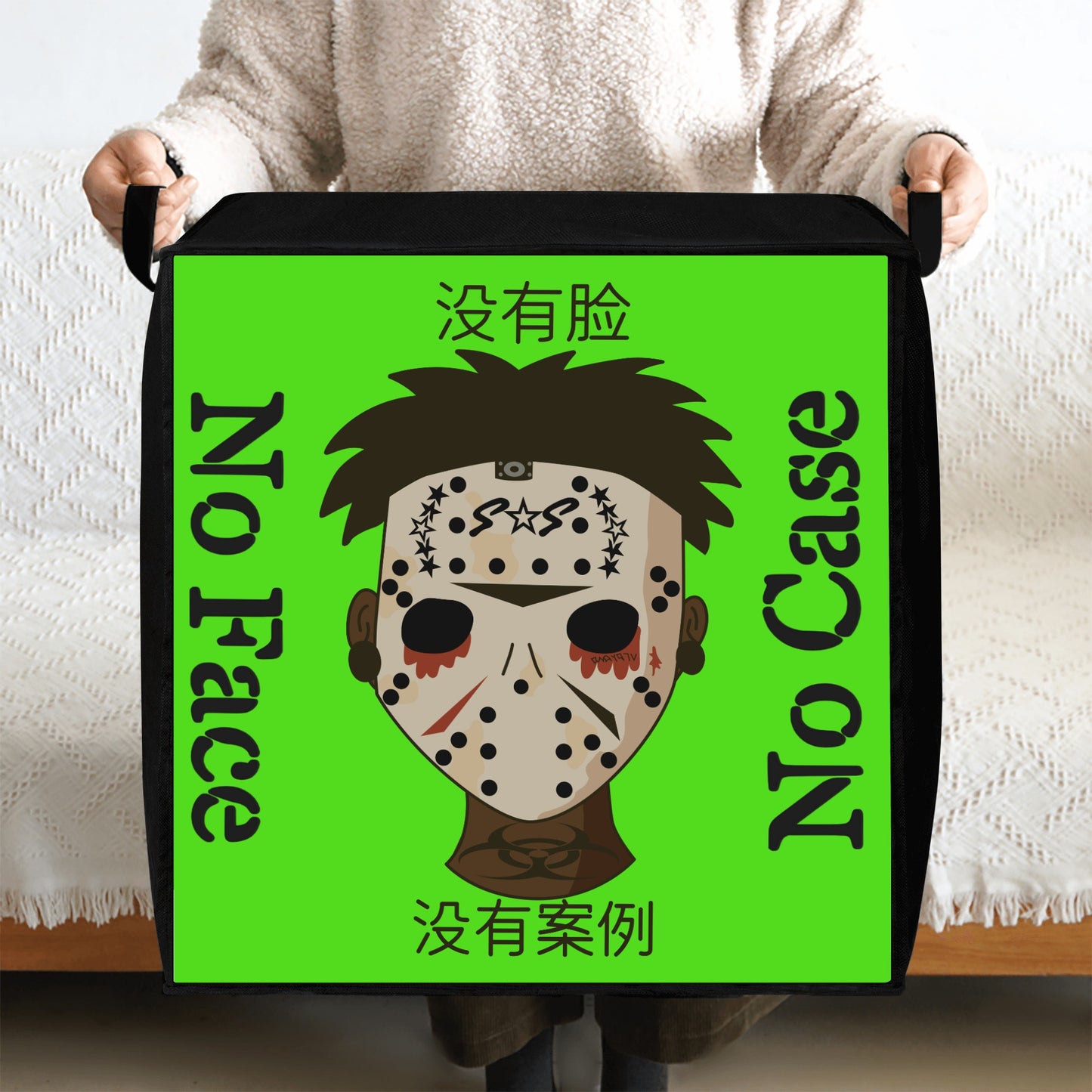 No Face, No Case Goo Green Bedding Storage Box Bag