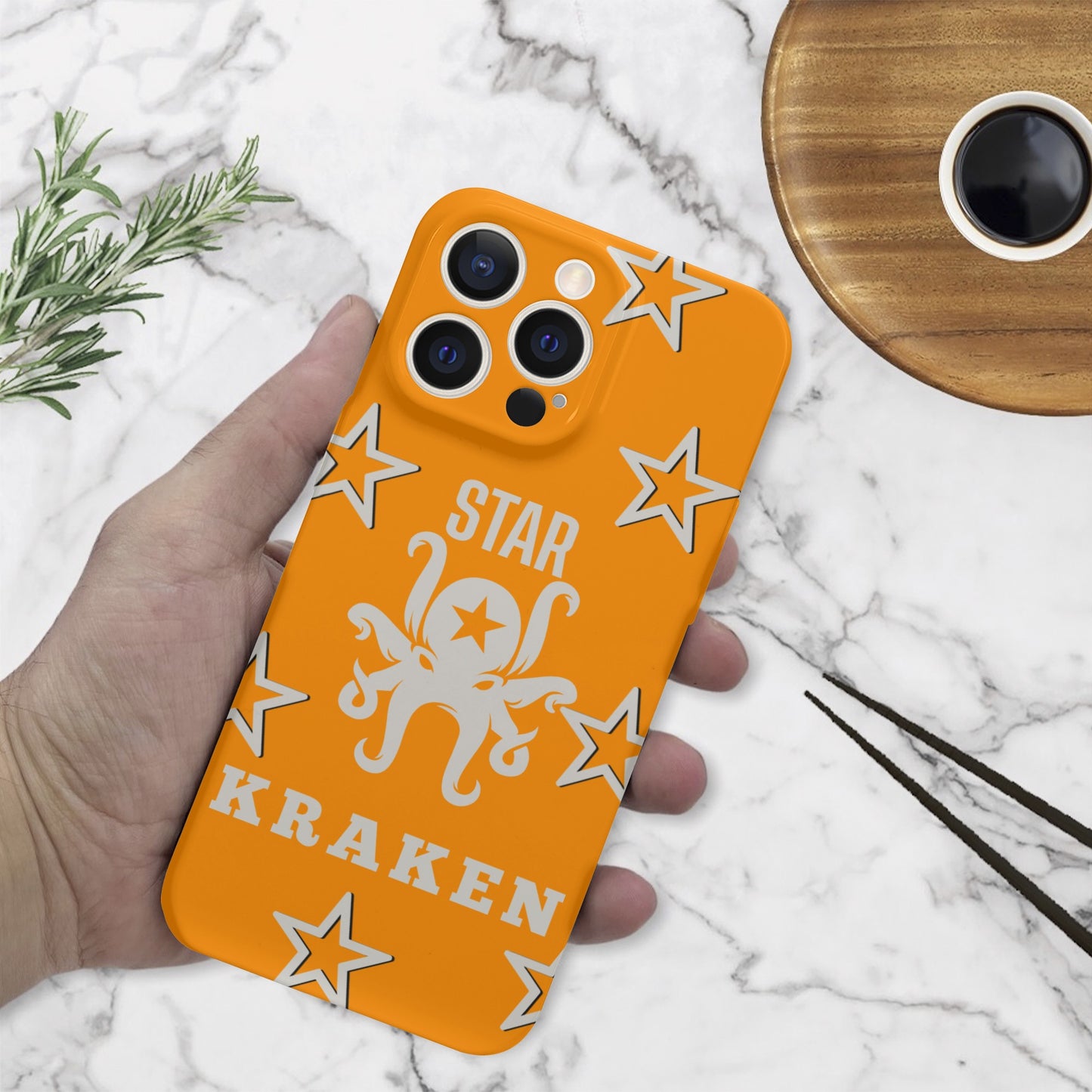 Star Kraken Orange IPhone 15 Pro Max Phone Case Protector