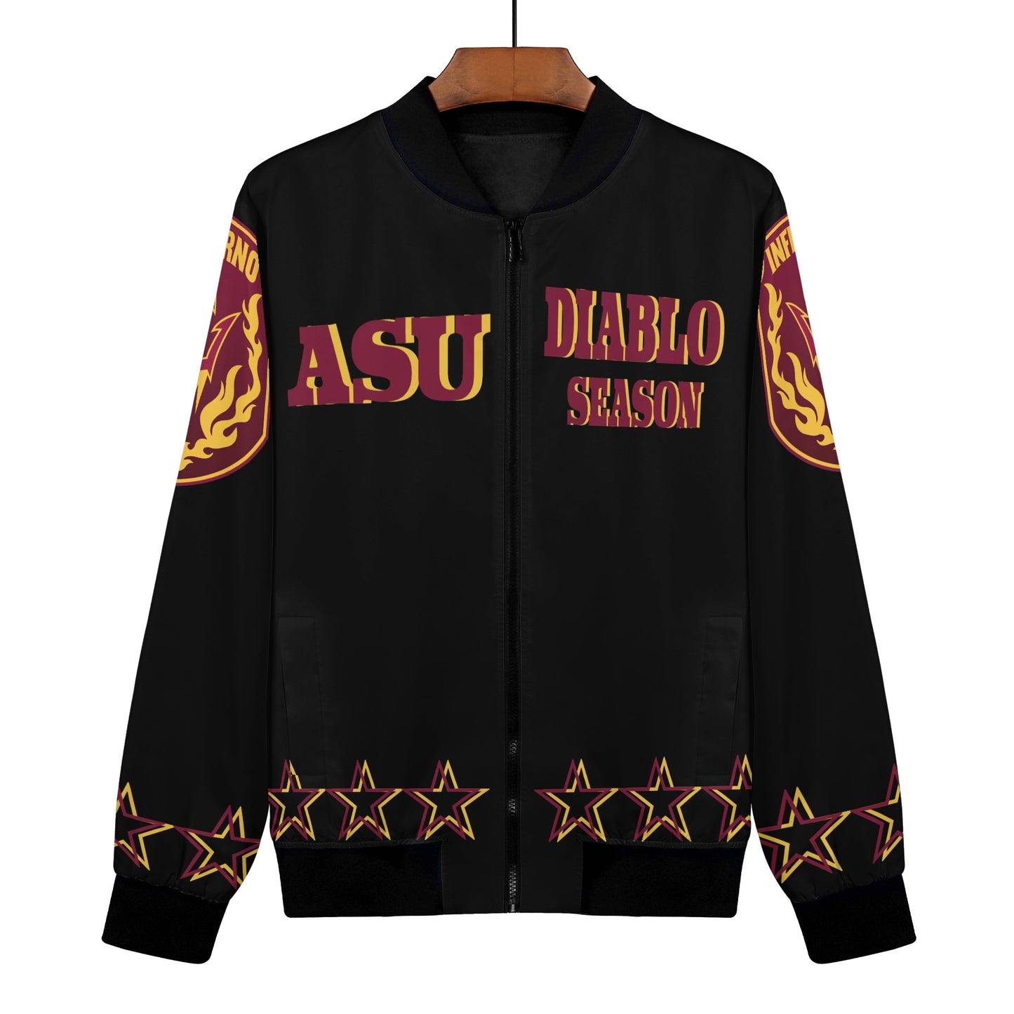 Sun Devils Stars Edition Womens Black Zip Up Jacket