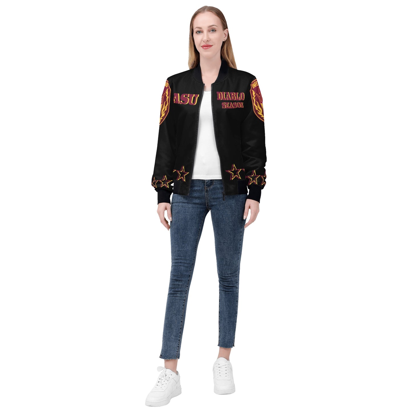 Sun Devils Stars Edition Womens Black Zip Up Jacket