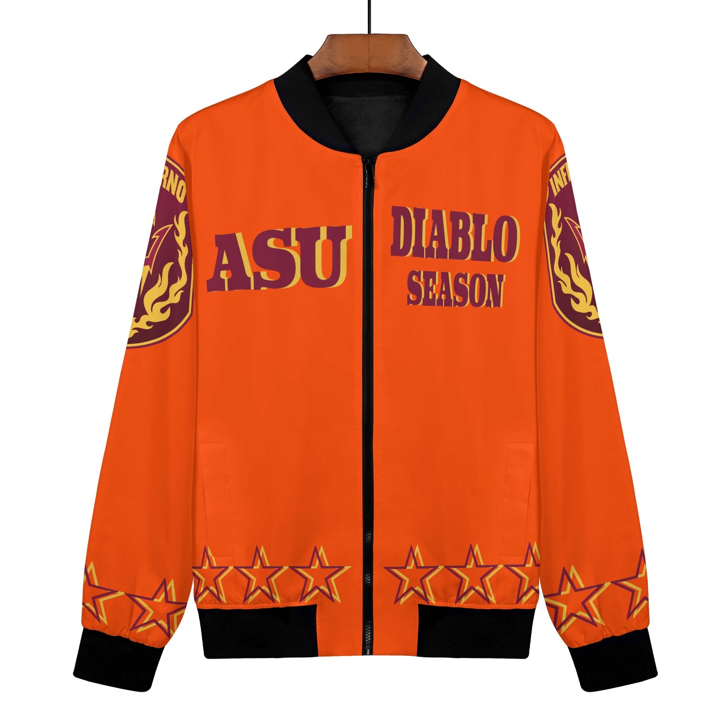 Sun Devils Stars Edition Womens Dark Orange Zip Up Jacket