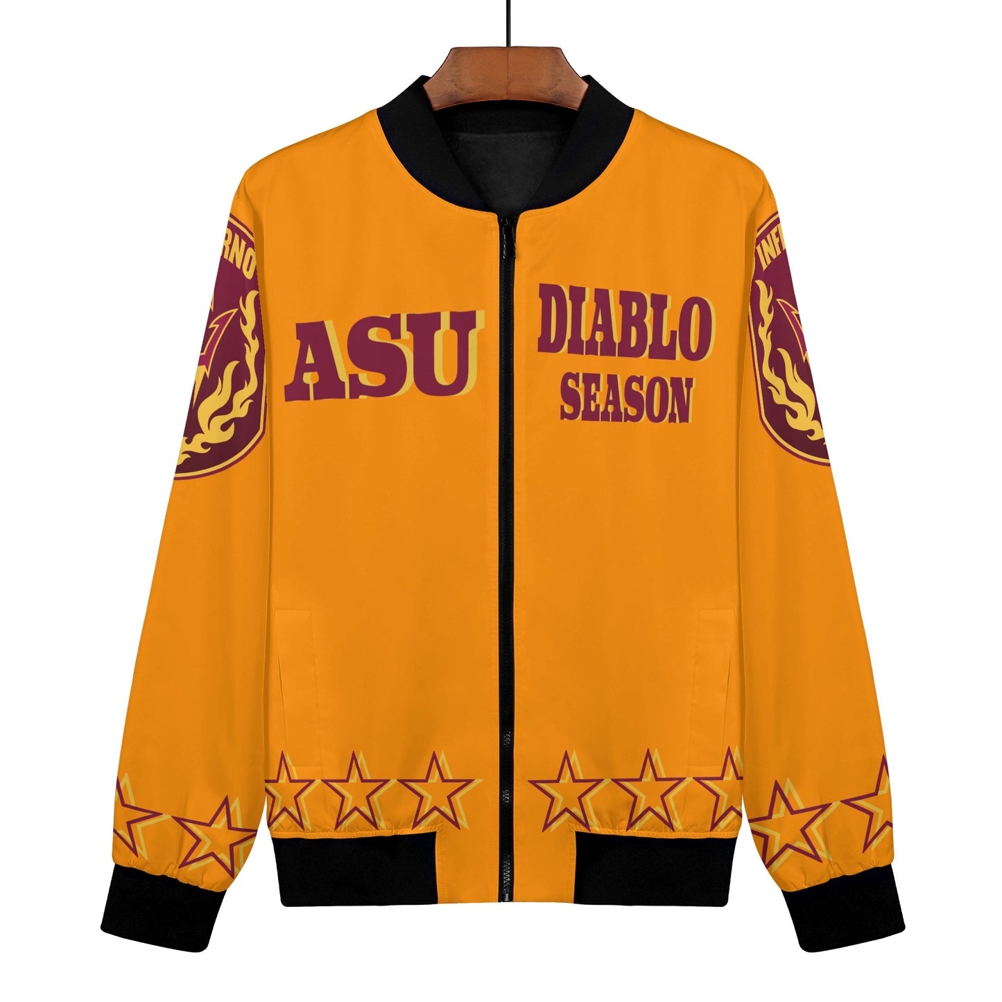 Sun Devils Stars Edition Womens Orange Zip Up Jacket