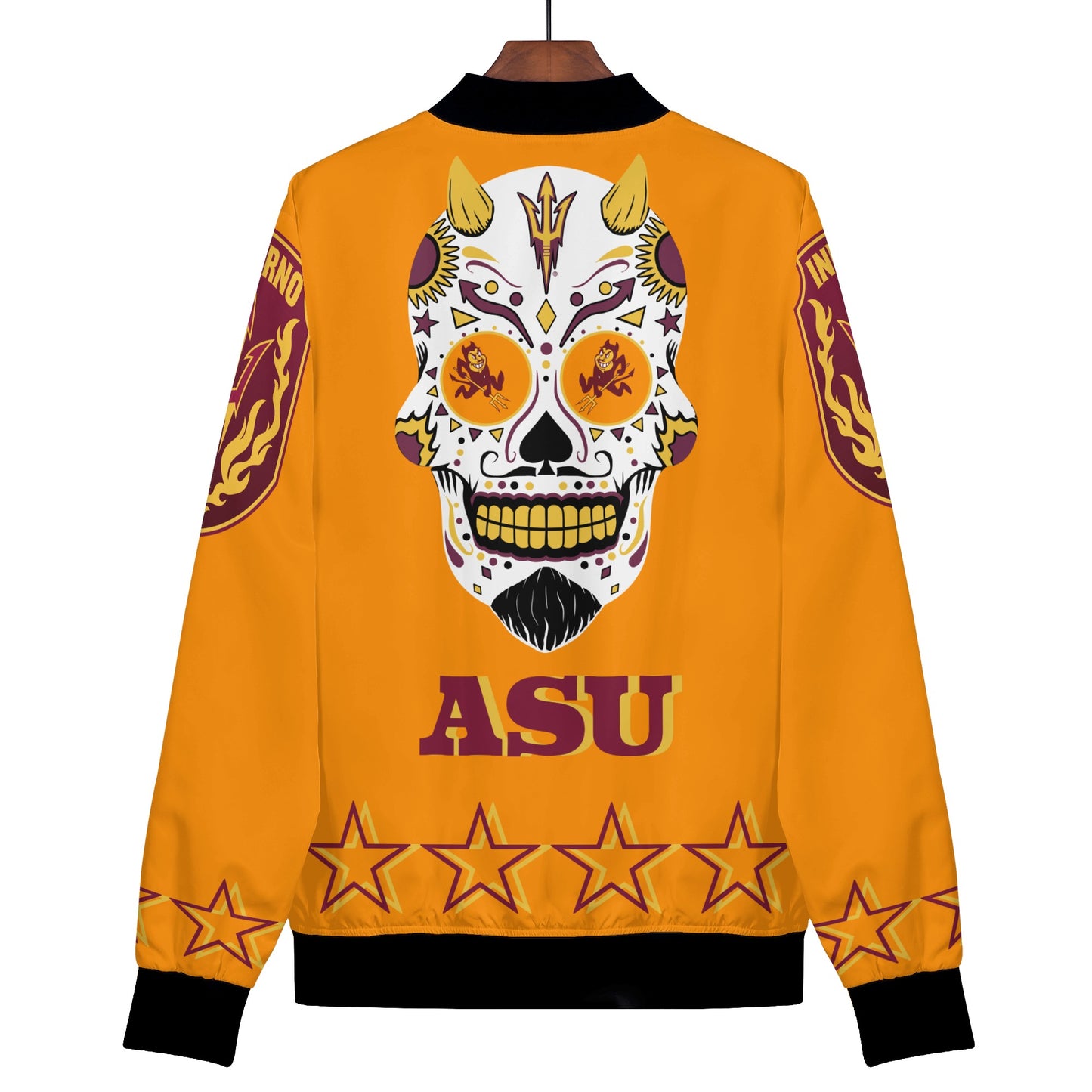 Sun Devils Stars Edition Womens Orange Zip Up Jacket