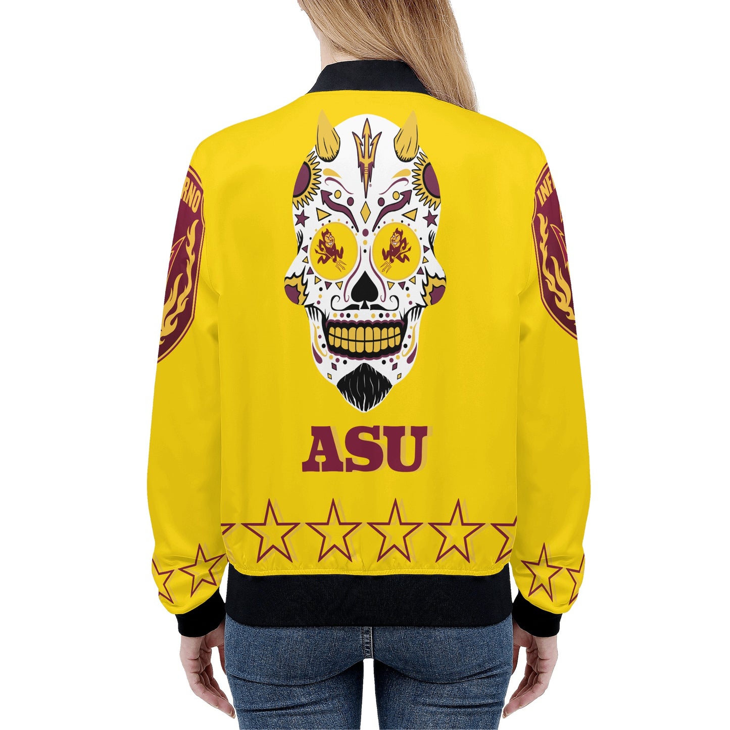 Sun Devils Stars Edition Womens Gold Zip Up Jacket