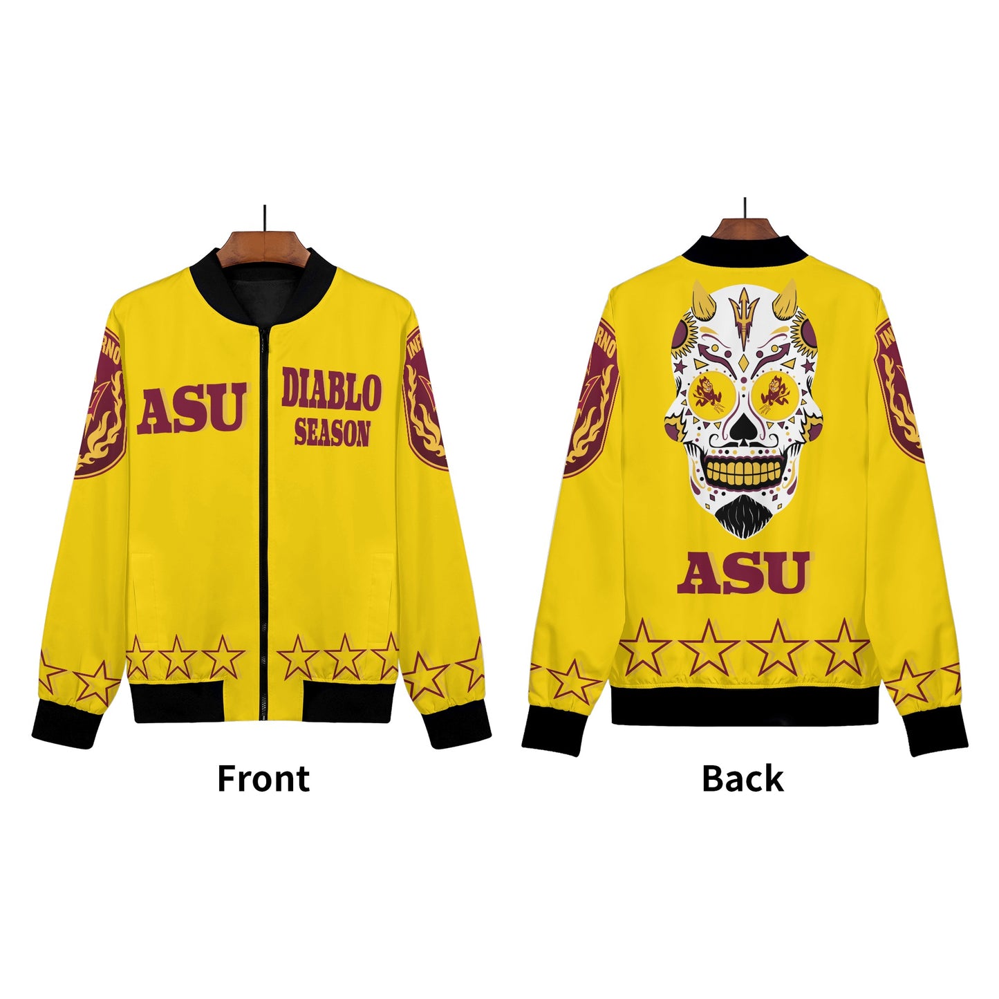 Sun Devils Stars Edition Womens Gold Zip Up Jacket