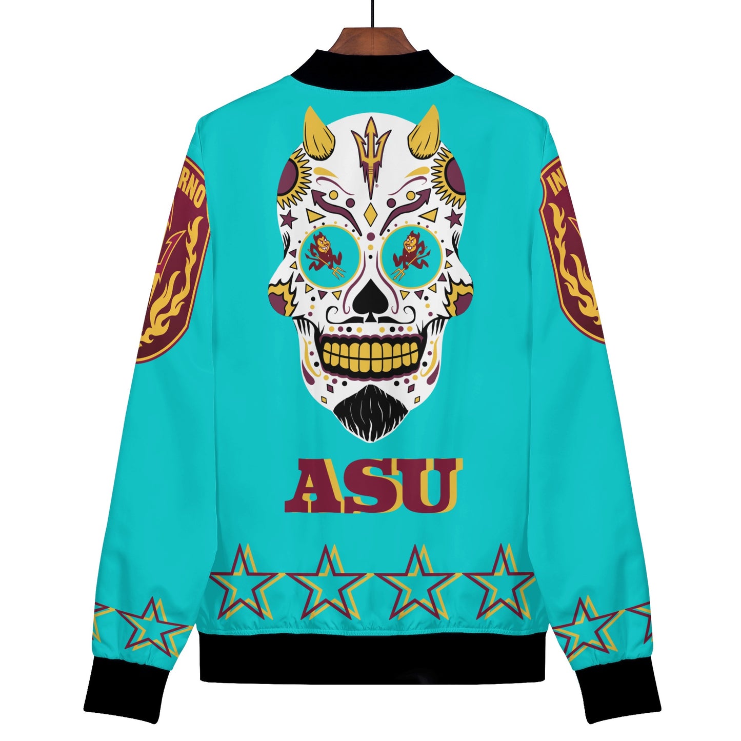 Sun Devils Stars Edition Womens Turquoise Zip Up Jacket