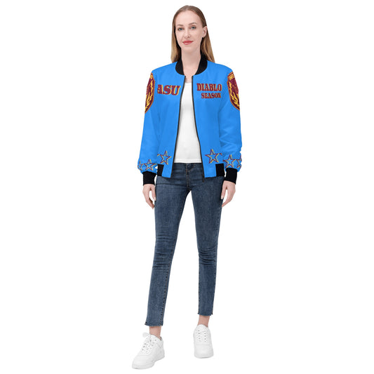 Sun Devils Stars Edition Womens Blue Zip Up Jacket