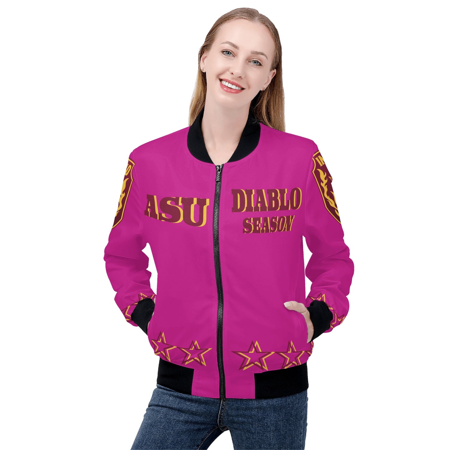 Sun Devils Stars Edition Womens Purple Zip Up Jacket