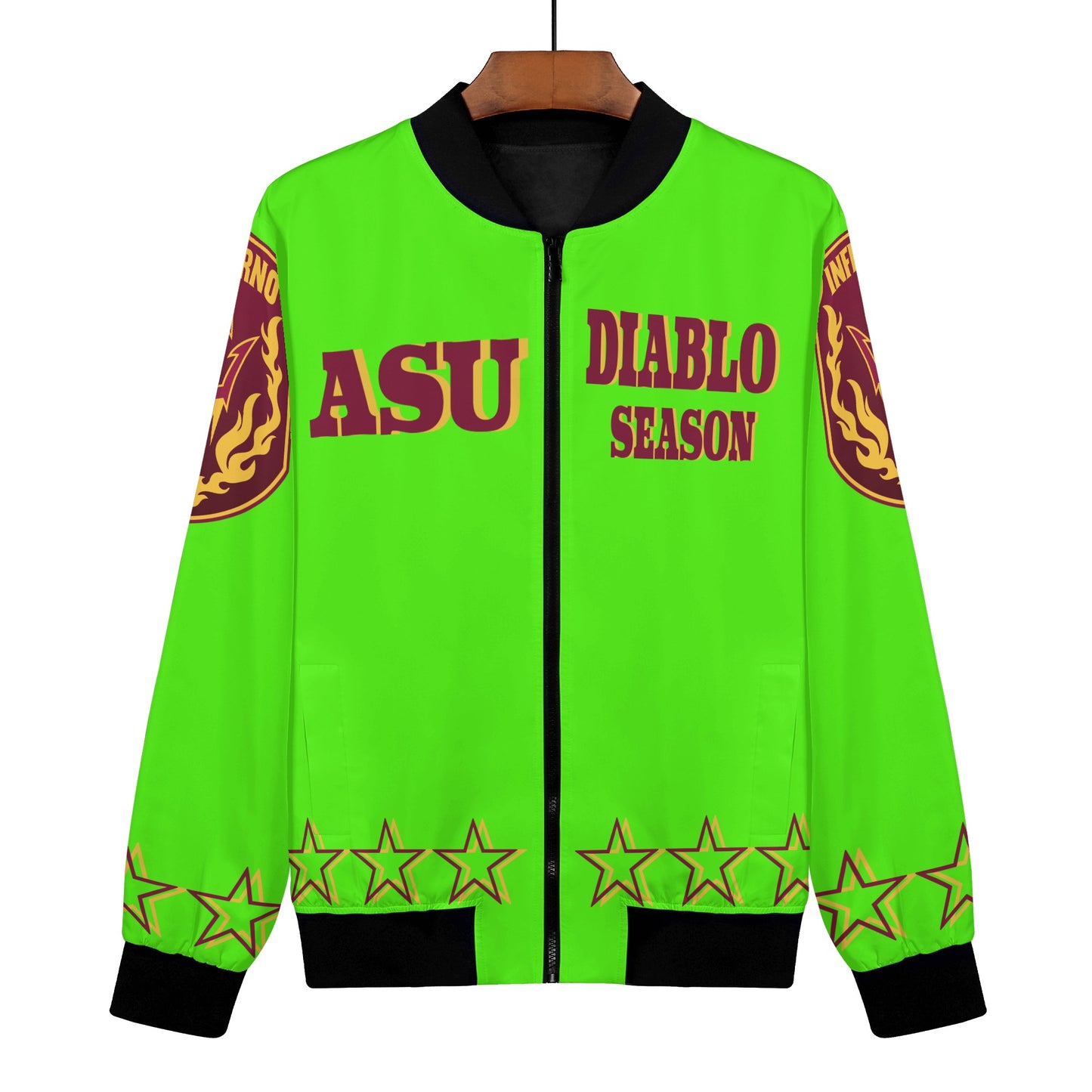 Sun Devils Stars Edition Womens Goo Green Zip Up Jacket