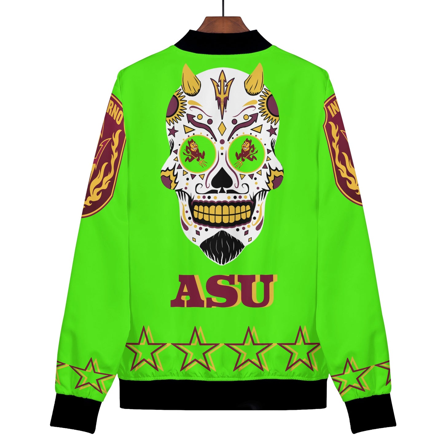 Sun Devils Stars Edition Womens Goo Green Zip Up Jacket