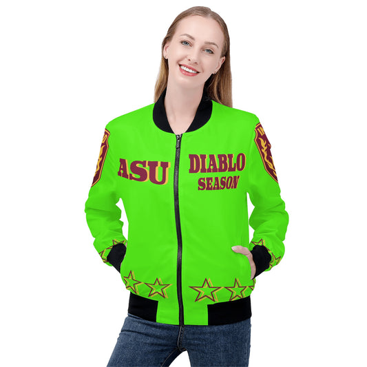 Sun Devils Stars Edition Womens Goo Green Zip Up Jacket