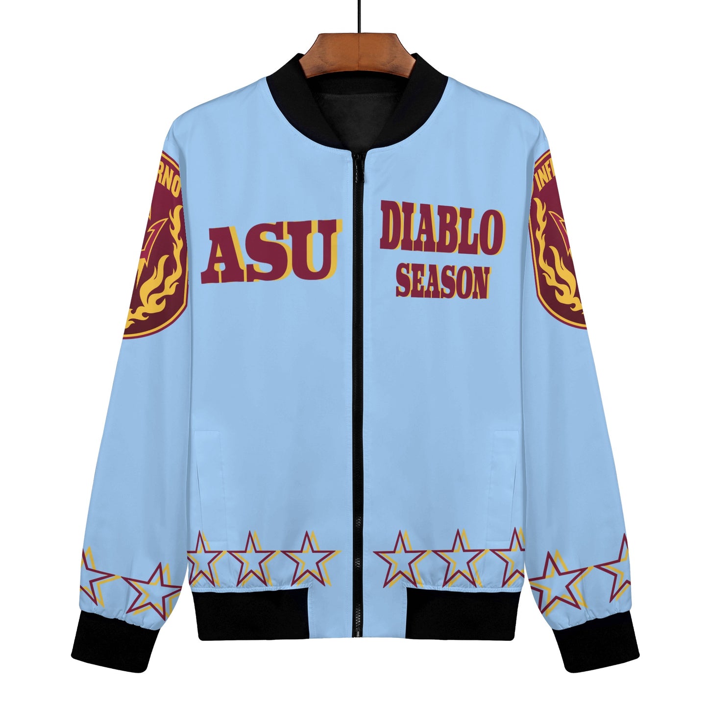 Sun Devils Dia De Los Muertos Edition Womens Sky Blue Zip Up Jacket