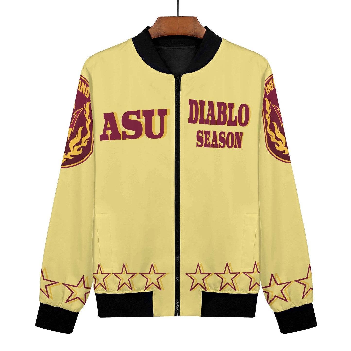 Sun Devils Stars Edition Womens Tan Zip Up Jacket