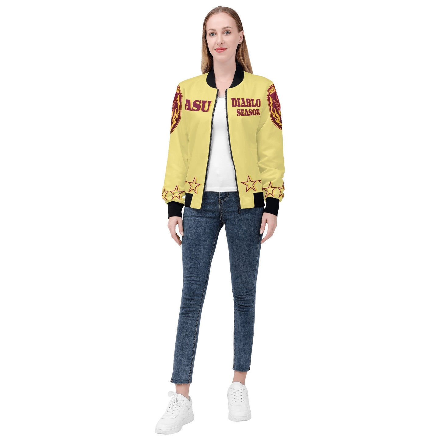 Sun Devils Stars Edition Womens Tan Zip Up Jacket