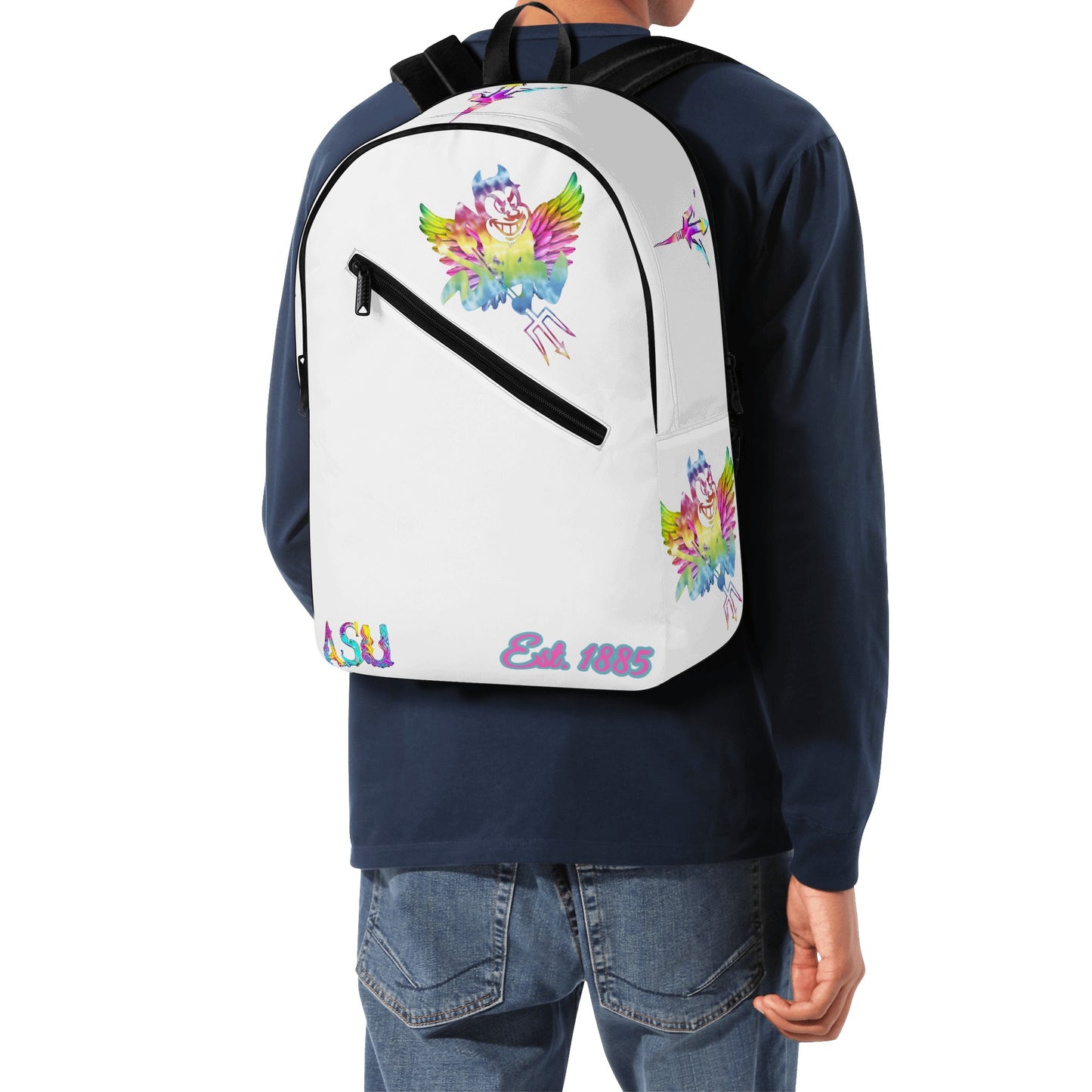 Sun Devil S.O.S Tie-Die Edition White Laptop Backpack