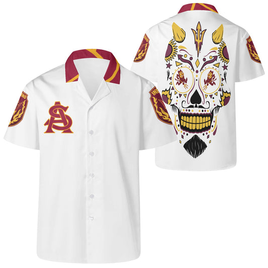 Sun Devil S.O.S Edition Mens White Hawaiian Shirt