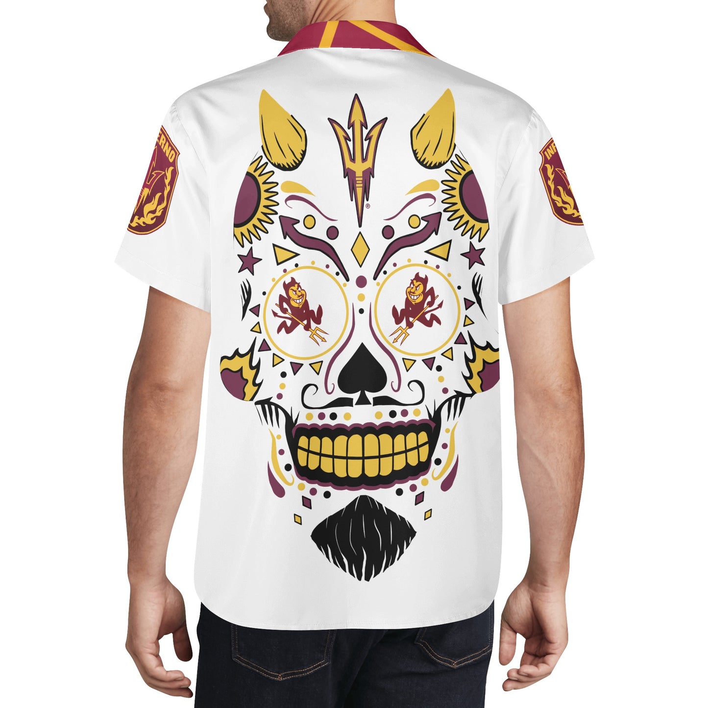 Sun Devil S.O.S Edition Mens White Hawaiian Shirt