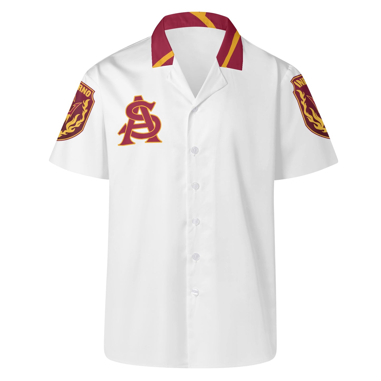 Sun Devil S.O.S Edition Mens White Hawaiian Shirt