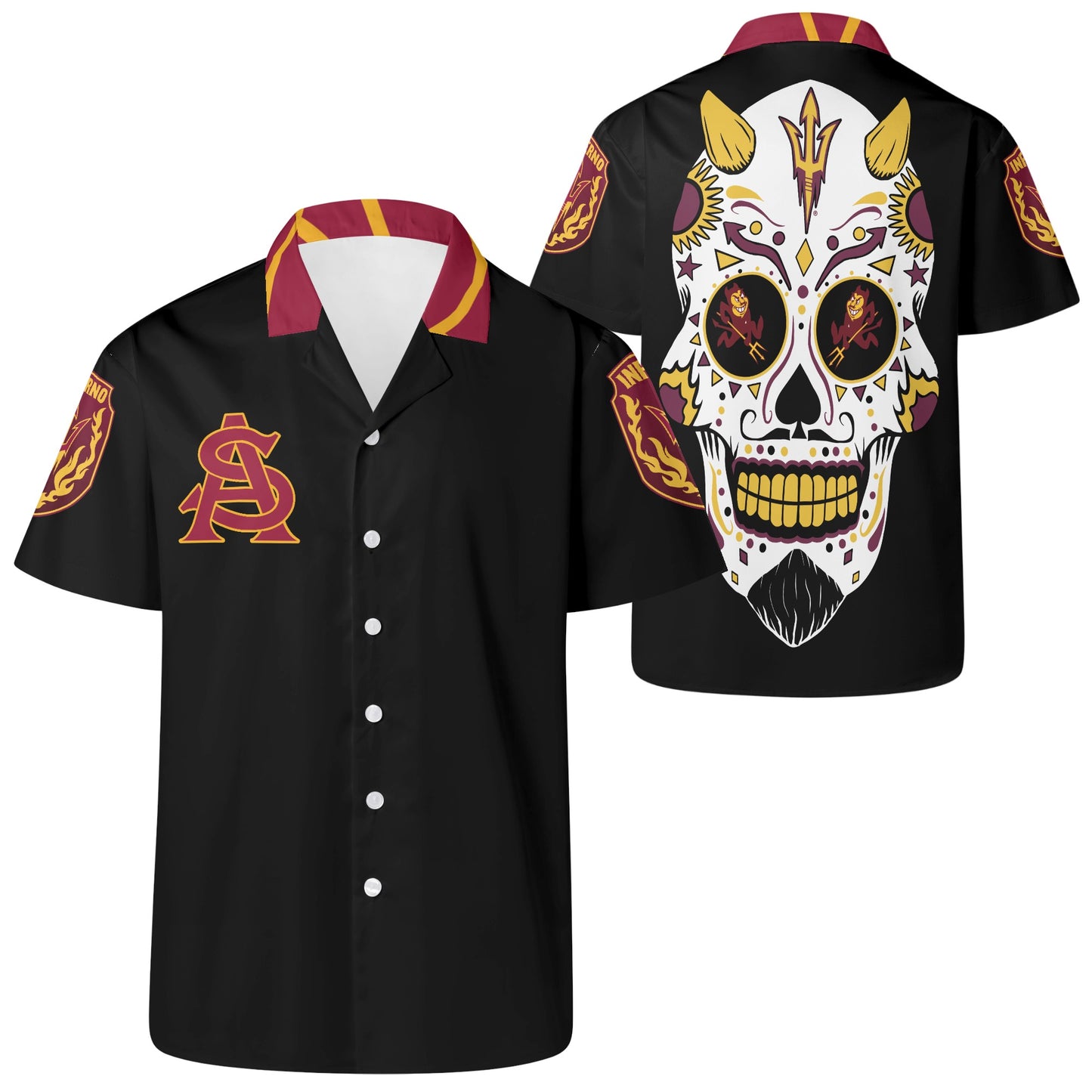 Sun Devil S.O.S Edition Mens Black Hawaiian Shirt