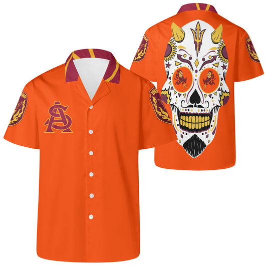 Sun Devil S.O.S Edition Mens Dark Orange Hawaiian Shirt